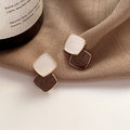 Contrast Patchwork Stud Earrings